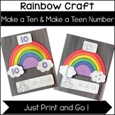 Rainbow Math - Make a Ten AND Make a Teen Number - Craft a