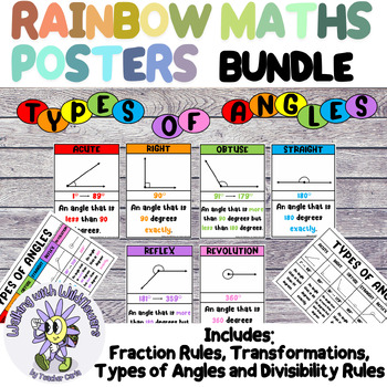 Preview of Rainbow Maths Posters Bundle