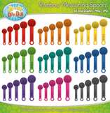 Rainbow Measuring Spoon Clipart {Zip-A-Dee-Doo-Dah Designs}