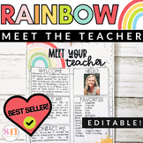 Rainbow Classroom Decor Editable Meet the Teacher Templates