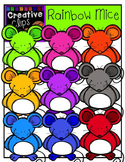 Rainbow Mice {Creative Clips Digital Clipart}