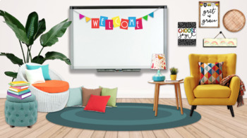Preview of Rainbow Modern Bitmoji Digital Classroom