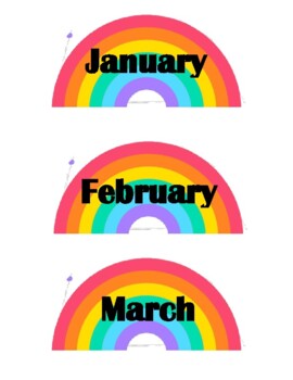 Rainbow Months by Running On Coffee and Rainbows | TpT