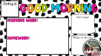 Preview of Rainbow Morning Slides: Editable