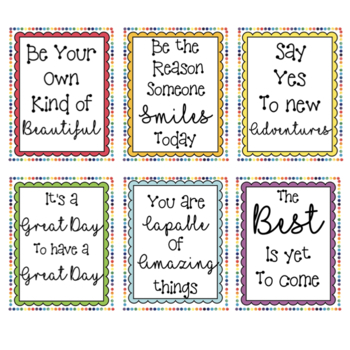 Rainbow Motivational Quote Posters | Rainbow Classroom Sayings Wall ...