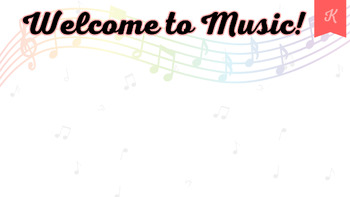 Preview of Rainbow Music Google Slides - Pastel & Bright