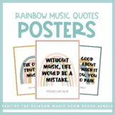 Music Quotes Posters | Rainbow Music Room Decor