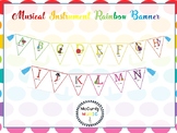 Rainbow Musical Instrument Banner