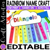 St. Patrick's Day Editable Name Tracing Rainbow Craft for 