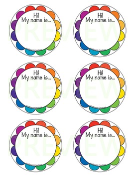 rainbow name tags by johnson creations teachers pay teachers