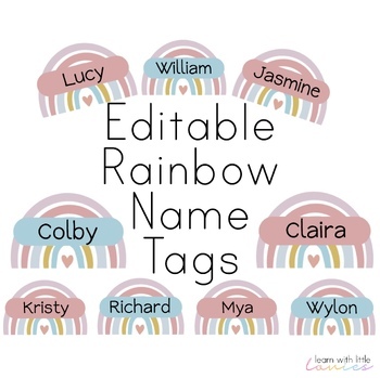 Preview of Rainbow Name Tags