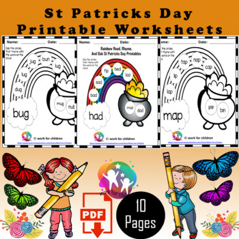 St Patricks Day Gift Tags Editable Labels Printable Shamrock Name Tags