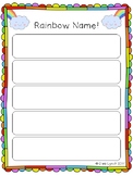 Rainbow Name Writing Sheet