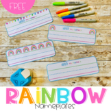 Rainbow Nameplates Freebie - 9 Designs