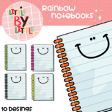 Rainbow Notebooks Clipart