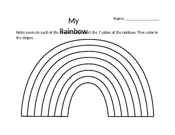 Preview of Rainbow Noun Activity