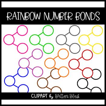 Preview of Rainbow Number Bonds Clipart