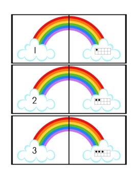 Rainbow Number Matching Teaching Resources | Teachers Pay Teachers