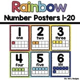 Rainbow Number Posters 0-20