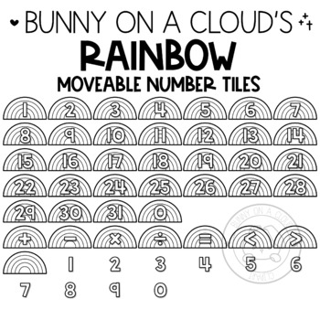 rainbow number 8 clipart