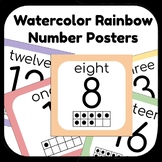 Rainbow Number Wall Posters with Ten Frames (1-20)