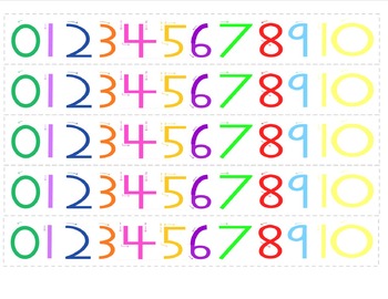 Preview of Rainbow Numbers for Student Desks