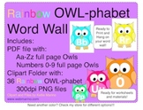 Owl Alphabet and Number Line Rainbow
