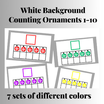 Preview of Rainbow Ornaments Counting | Ten Frame