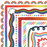 Rainbow Page Border Clipart | Printable Rainbow Clip Art C