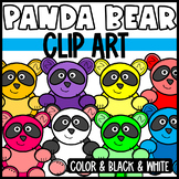 Rainbow Panda Bear Clip Art