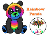 Rainbow Panda Clipart