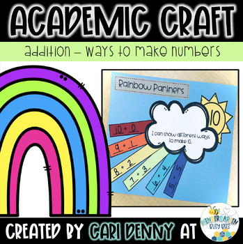 Preview of Rainbow Partners Craft | Math Craftivity | Spring Summer Academic Craft