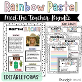 Rainbow Pastel Editable Open House - Meet the Teacher Bund