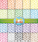 Rainbow Paw Print Pattern Digital Scrapbook {Zip-A-Dee-Doo