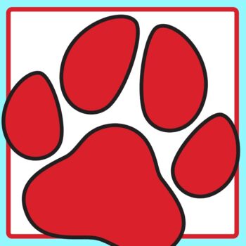 Rainbow Paw Prints (Dog or Cat) Foot Prints Templates Colorful Animals ...