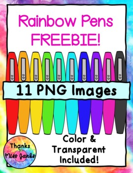 Clipart, Pen Clipart, Rainbow Papel Picado Pens