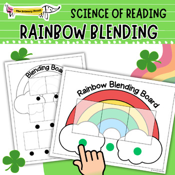 Preview of Rainbow Phoneme Blending Boards | St. Patrick's Day Sound Boxes | SOR Aligned