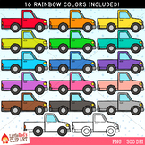 Rainbow Pickup Truck Clip Art