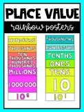 Rainbow Place Value Chart Posters