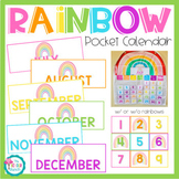 Rainbow Pocket Chart Calendar Bundle - Includes Seasons an
