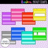 Rainbow Pocket Chart Moveable Pieces Digital Clipart