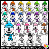 Rainbow Polar Bears Clipart