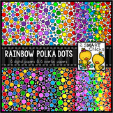 Rainbow Polka Dot Background and Overlay Papers