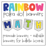 Rainbow Polka Dot Banners