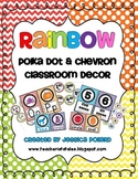 Rainbow Polka Dot & Chevron Classroom Decor