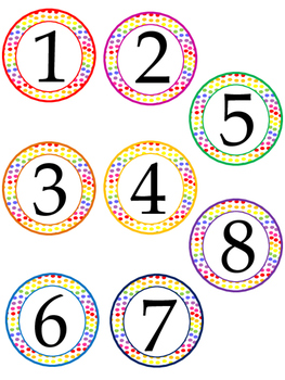 Rainbow Polka-Dot Classroom Calendar by Third Grade on the Move | TPT