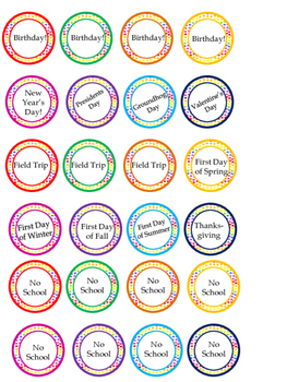 Rainbow Polka-Dot Classroom Calendar by Third Grade on the Move | TPT
