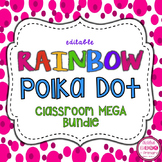 Rainbow Polka Dot Decor (editable)