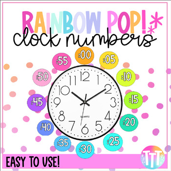 Preview of Rainbow Pop Clock Labels