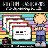 Rhythm Flashcards (BUNDLE): Rainbow Stripes Theme
